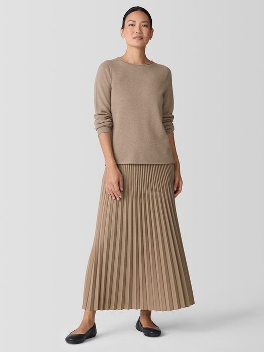 Woven Wool Silk A-Line Skirt - Eileen Fisher Outlet