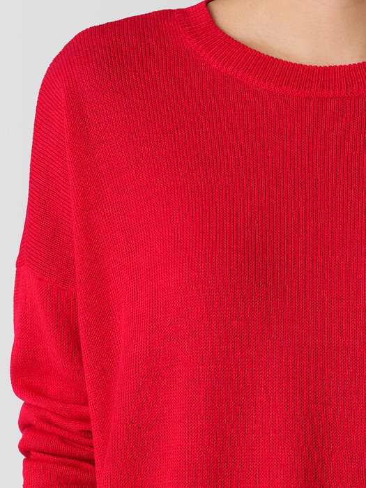 Organic Linen Cotton Cord Crew Neck Top - Eileen Fisher Outlet