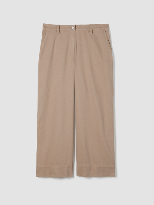 Garment-Dyed Utility Cotton Wide-Leg Pant - Eileen Fisher Outlet