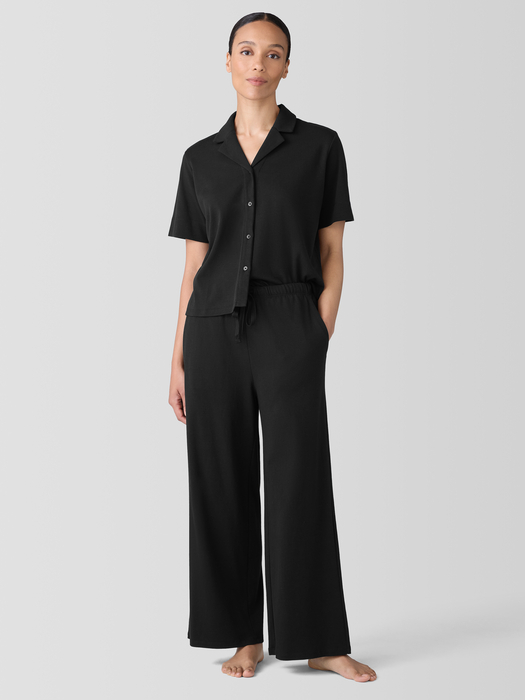 Organic Cotton Interlock Wide-Leg Sleep Pant - Eileen Fisher Outlet