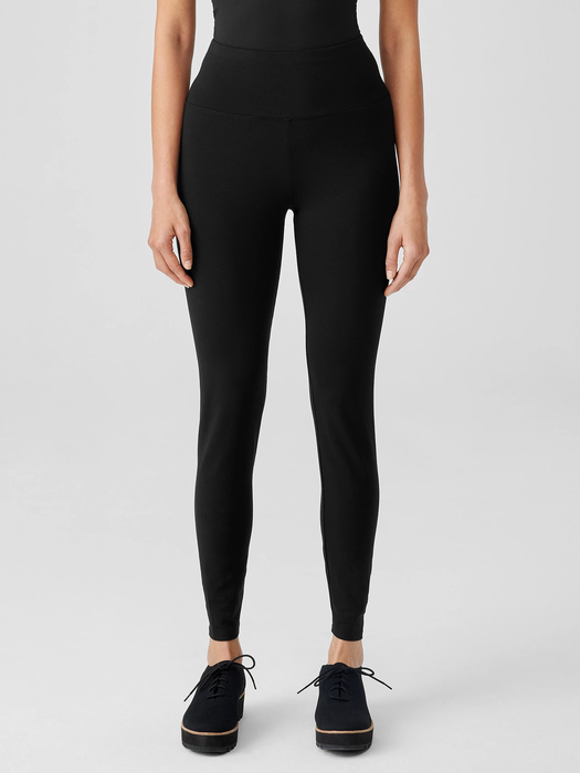 Stretch Jersey Knit High-Waisted Leggings - Eileen Fisher Outlet