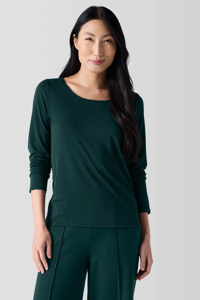 Silk Georgette Crepe Wide-Leg Pant - Eileen Fisher Outlet