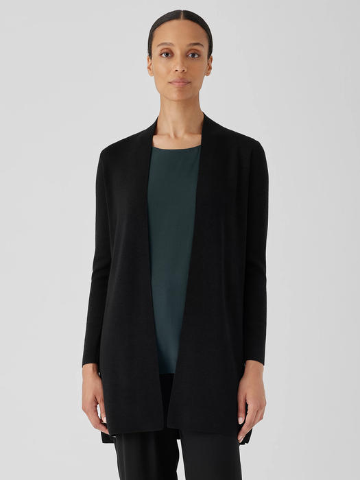 Fine MerinoCardigan in Regenerative Wool - Eileen Fisher Outlet