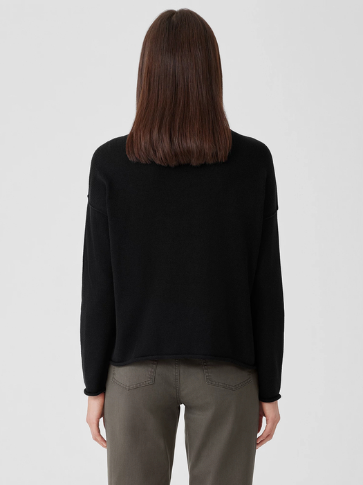 Peruvian Cotton Blend Crew Neck Top - Eileen Fisher Outlet