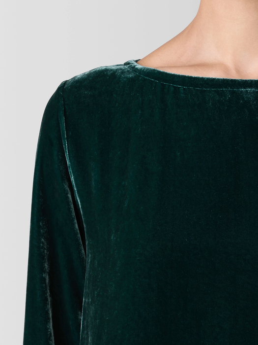 Velvet Bateau Neck Dress - Eileen Fisher Outlet
