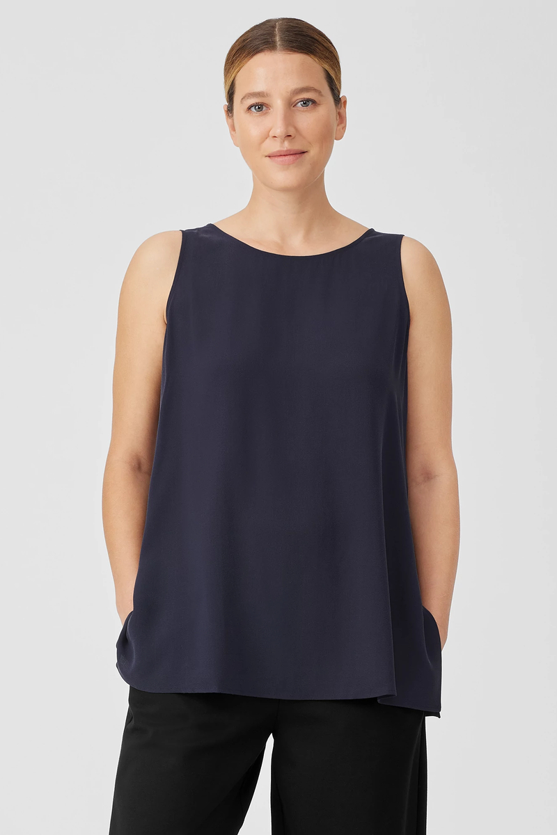 Sheer Silk Georgette Poncho - Eileen Fisher Outlet