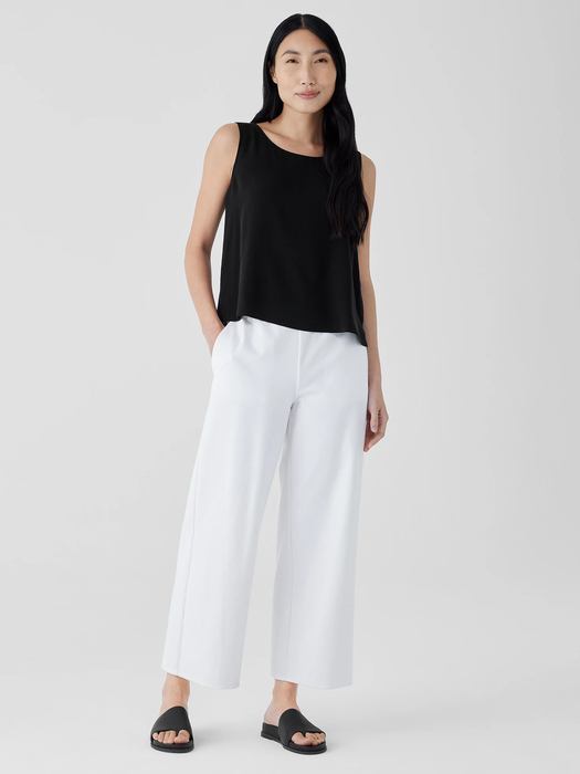 Cotton Blend Ponte Wide-Leg Pant - Eileen Fisher Outlet