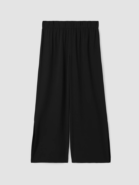 Silk Georgette Crepe Pant with Slits - Eileen Fisher Outlet