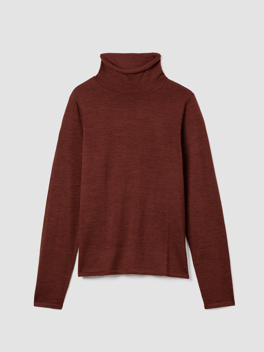 Fine Merino Turtleneck Top inRegenerative Wool - Eileen Fisher Outlet