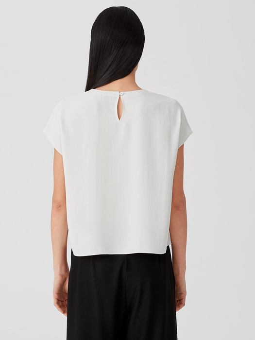 Silk Georgette Crepe Square Top - Eileen Fisher Outlet