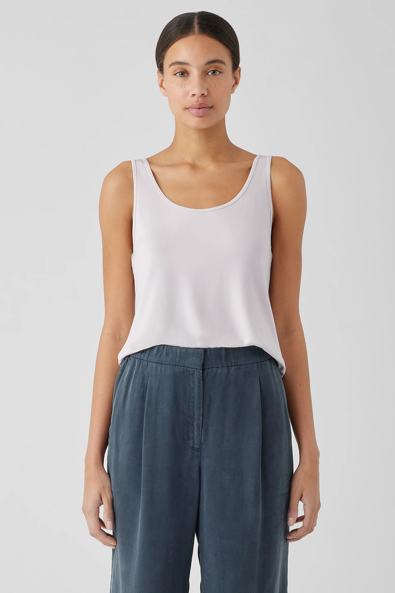 Crinkled Sheer Silk Georgette Classic Collar Shirt - Eileen Fisher Outlet