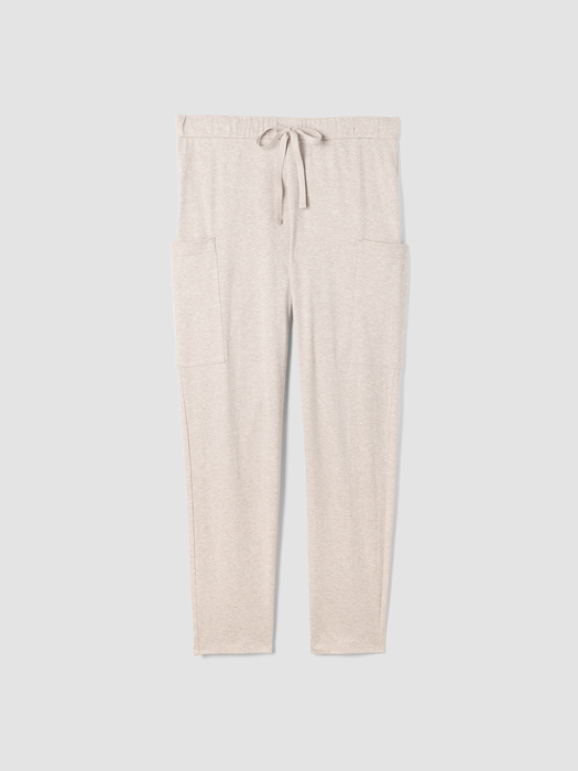 Mélange Organic Cotton Interlock Slouchy Sleep Pant - Eileen Fisher Outlet