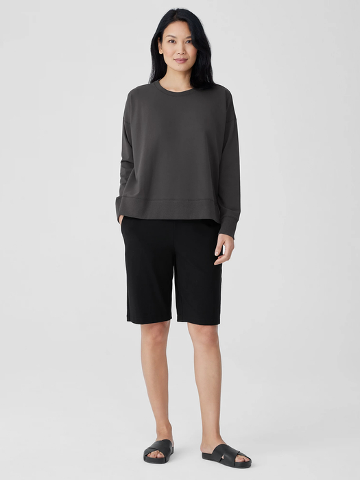 Pima Cotton Stretch Jersey Walking Shorts - Eileen Fisher Outlet