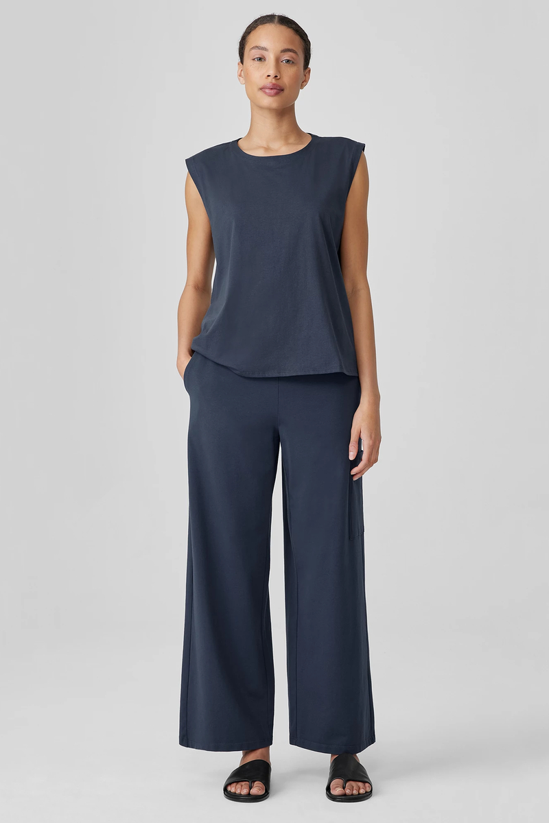 Organic Pima Cotton Jersey Round Neck Tank - Eileen Fisher Outlet