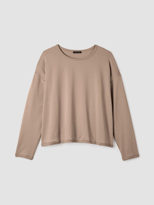 Cozy Brushed Terry Hug Box-Top - Eileen Fisher Outlet