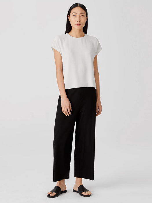 Silk Georgette Crepe Square Top - Eileen Fisher Outlet