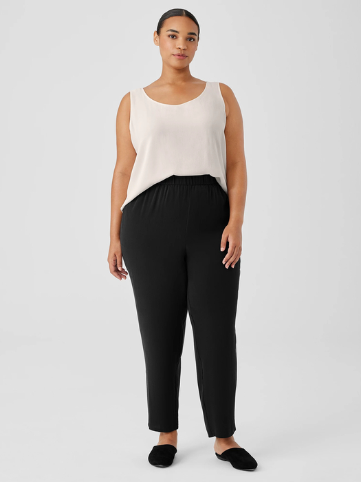 Silk Georgette Crepe Tapered Pant - Eileen Fisher Outlet
