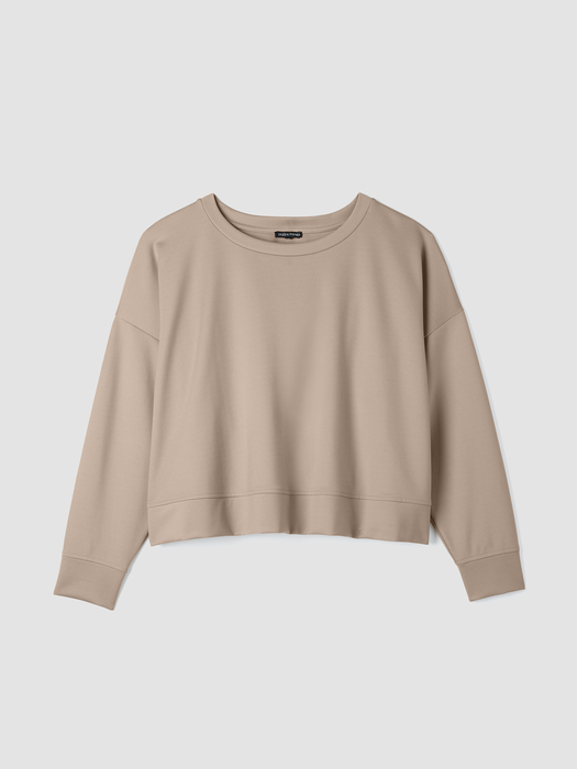Lightweight Ponte Round Neck Top - Eileen Fisher Outlet