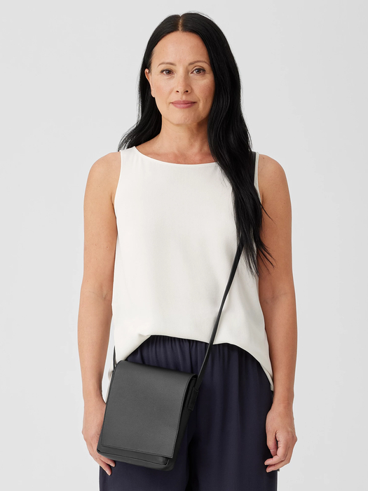 Italian Leather Square Crossbody Bag - Eileen Fisher Outlet