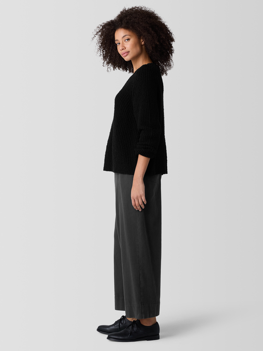 Cotton Fluff Crew Neck Top - Eileen Fisher Outlet