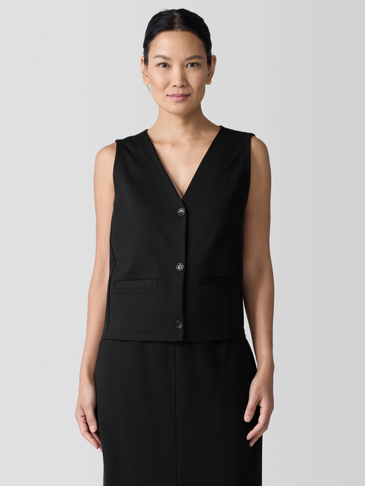 Washable Flex Ponte Vest - Eileen Fisher Outlet