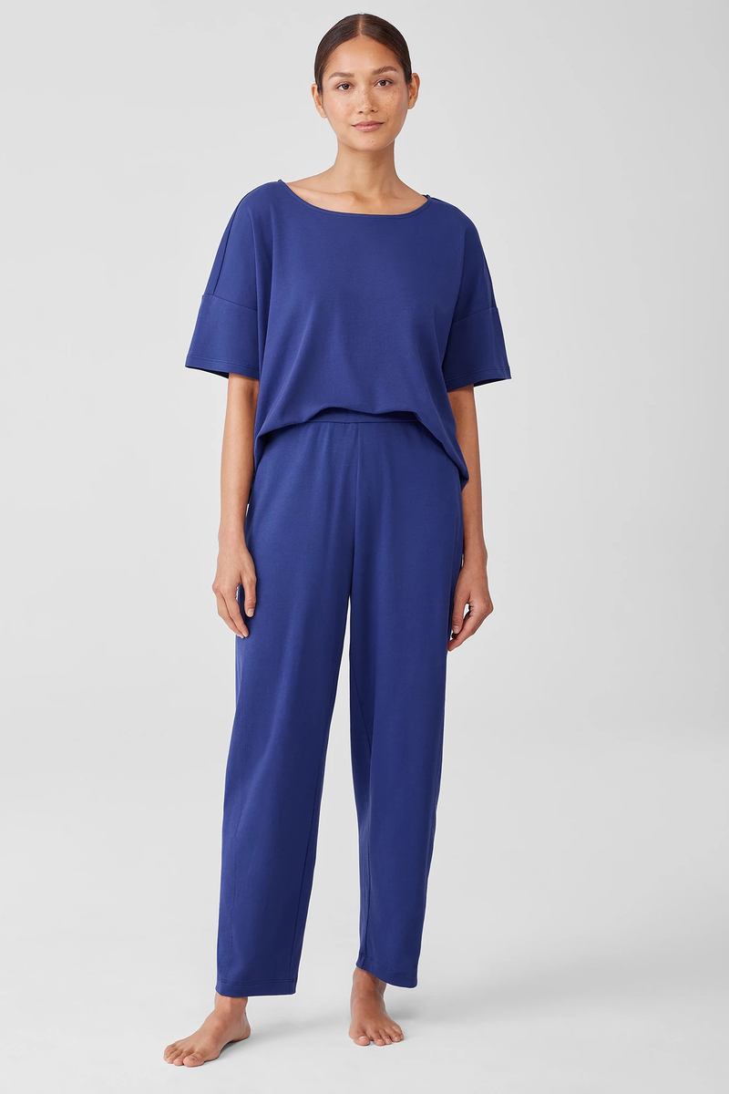 Organic Cotton Interlock Long Sleep Top - Eileen Fisher Outlet