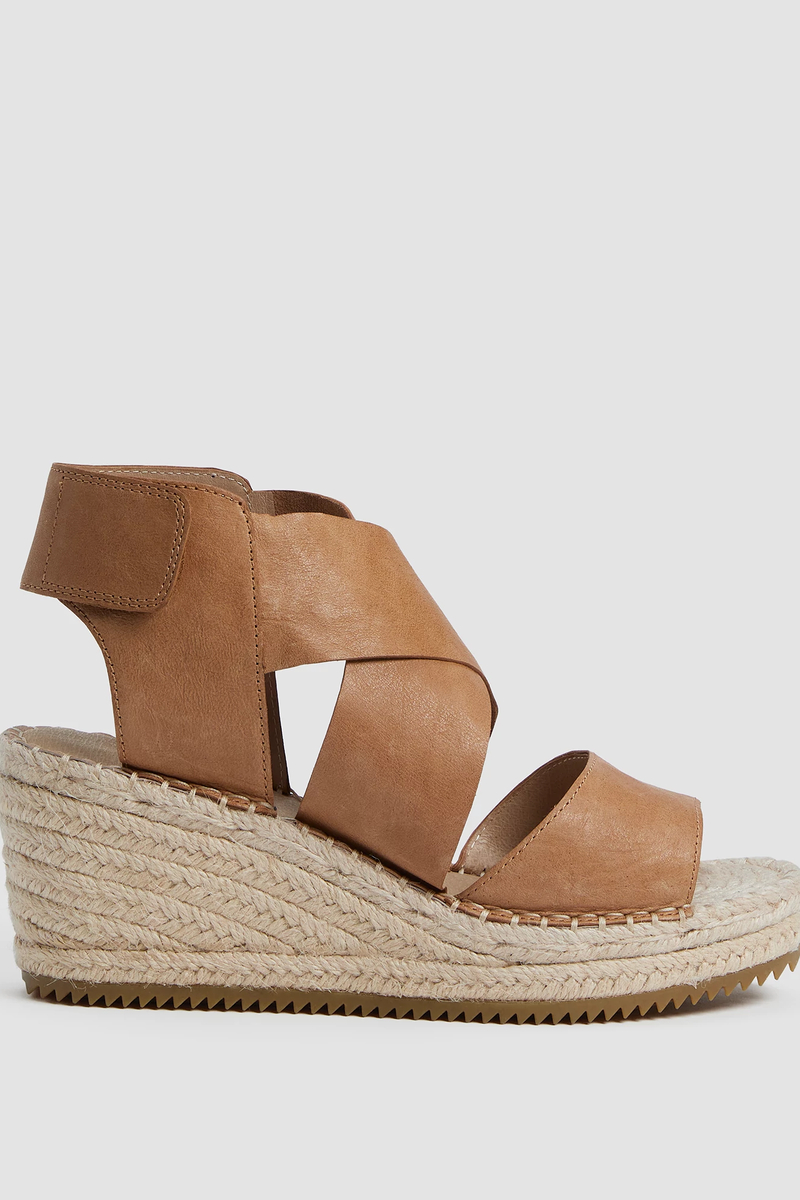 Duet Tumbled Leather Sandal - Eileen Fisher Outlet