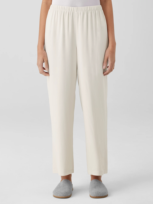 Silk Georgette Crepe Straight Pant - Eileen Fisher Outlet