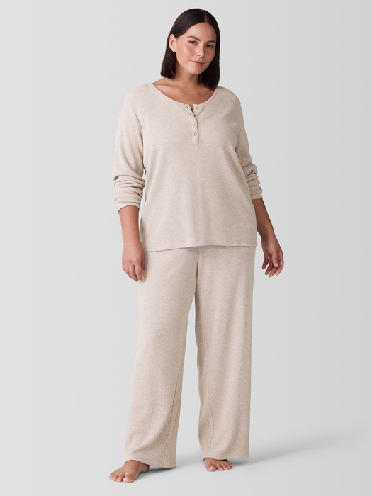 Mélange Organic Cotton Waffle Sleep Pant - Eileen Fisher Outlet