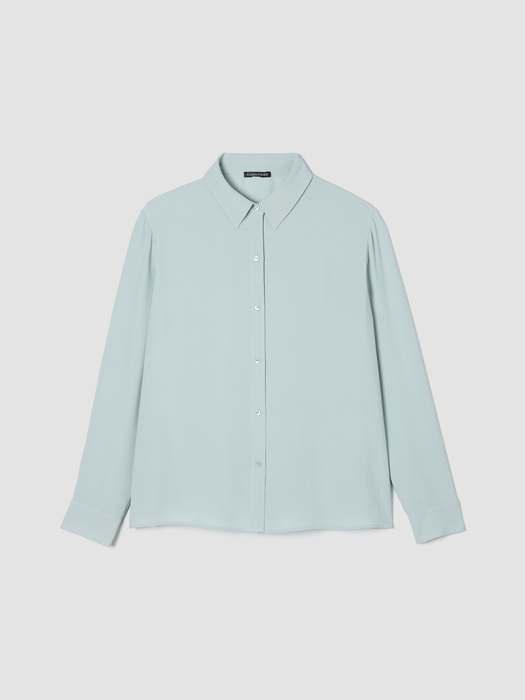 Silk Georgette Crepe Classic Collar Shirt - Eileen Fisher Outlet