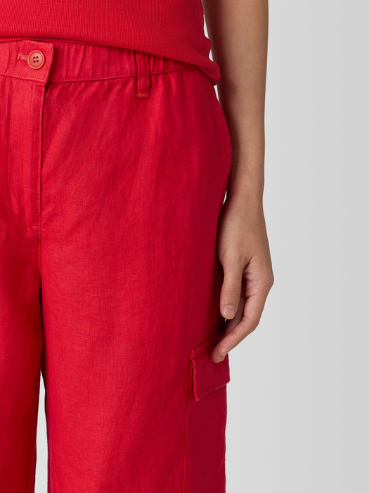 Organic Linen Cargo Pant - Eileen Fisher Outlet