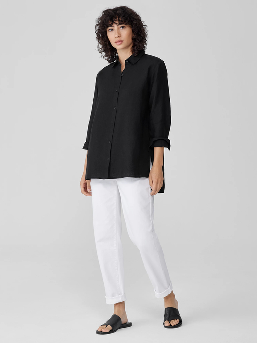 Handkerchief Linen Classic Collar Shirt - Eileen Fisher Outlet