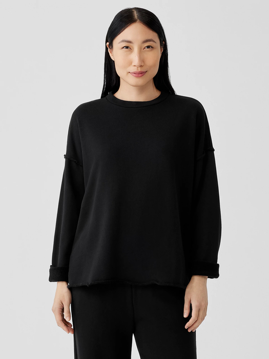 Organic Cotton French Terry Box-Top - Eileen Fisher Outlet