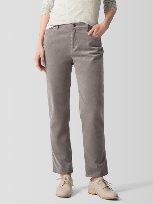 Organic Cotton Stretch Corduroy Straight Pant - Eileen Fisher Outlet
