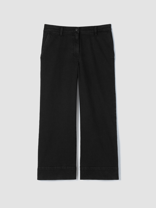 Cotton Stretch Denim Wide-Leg Jean - Eileen Fisher Outlet