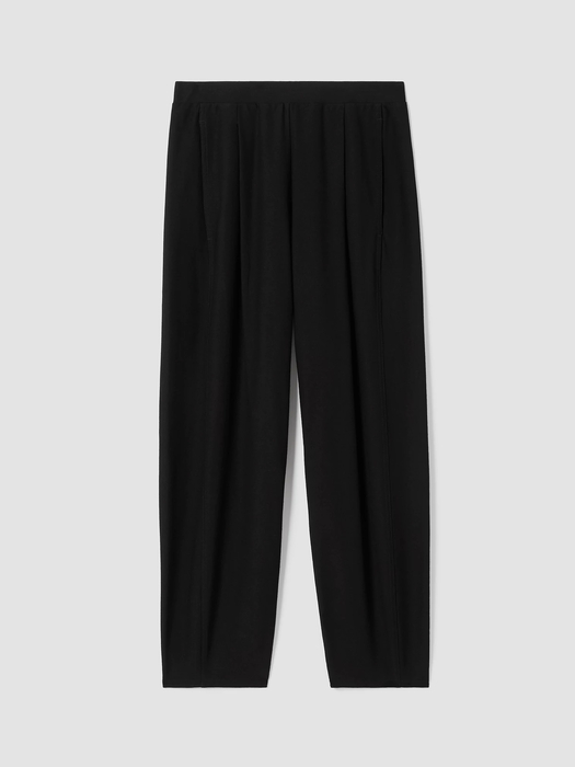 Washable Stretch Crepe Pleated Lantern Pant - Eileen Fisher Outlet