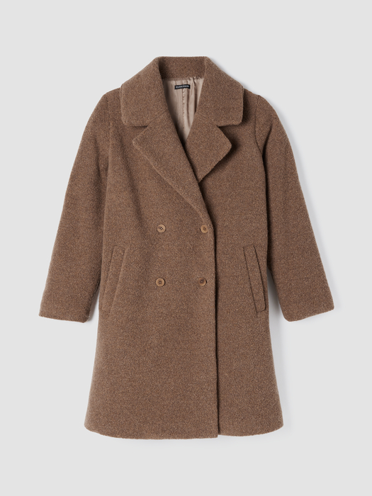 Cozy Recycled Wool Boucle Notch Collar Coat - Eileen Fisher Outlet
