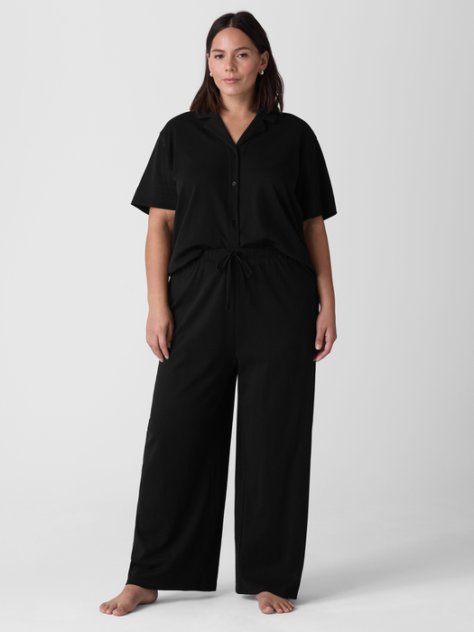 Organic Cotton Interlock Wide-Leg Sleep Pant - Eileen Fisher Outlet