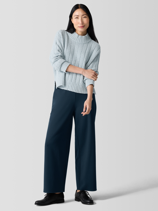 Cotton Fluff Rib Turtleneck Top - Eileen Fisher Outlet