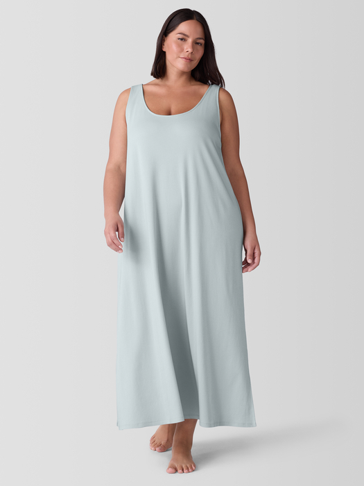 Organic Cotton Interlock Tank Sleep Dress - Eileen Fisher Outlet