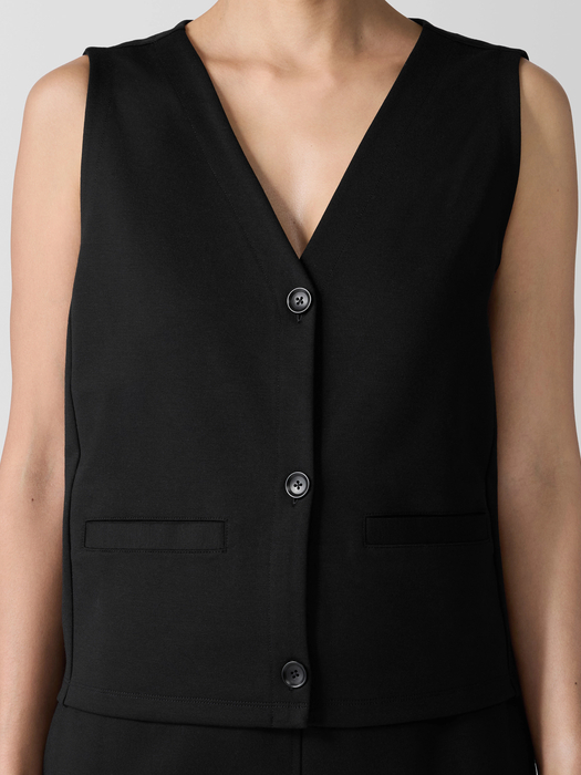 Washable Flex Ponte Vest - Eileen Fisher Outlet