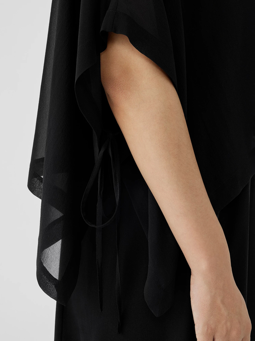 Sheer Silk Georgette Poncho - Eileen Fisher Outlet