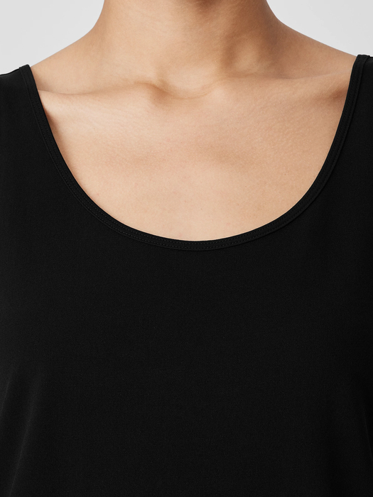 Stretch Silk Jersey Scoop Neck Tank - Eileen Fisher Outlet