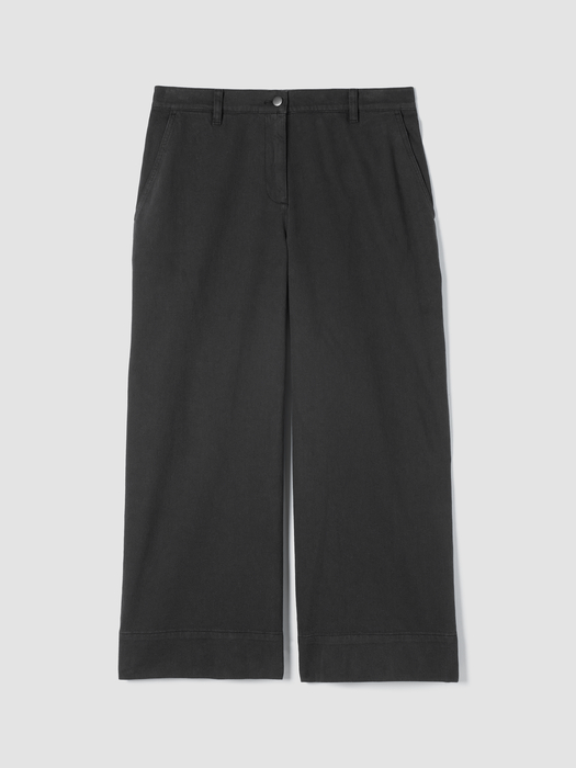 Garment-Dyed Utility Cotton Wide-Leg Pant - Eileen Fisher Outlet