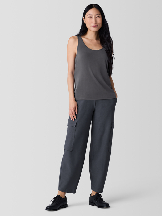 Stretch Silk Jersey Scoop Neck Tank - Eileen Fisher Outlet