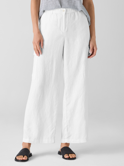 Organic Linen Cargo Pant - Eileen Fisher Outlet