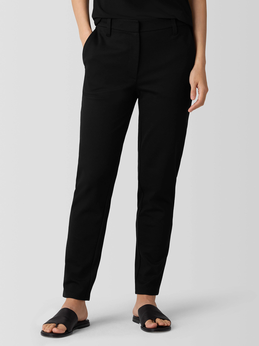 Washable Flex Ponte Tapered Trouser Pant - Eileen Fisher Outlet