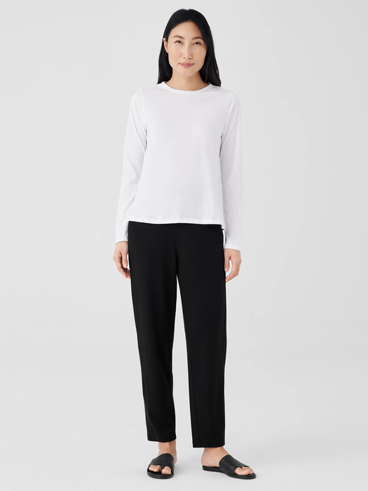 Organic Pima Cotton Jersey Long-Sleeve Tee - Eileen Fisher Outlet