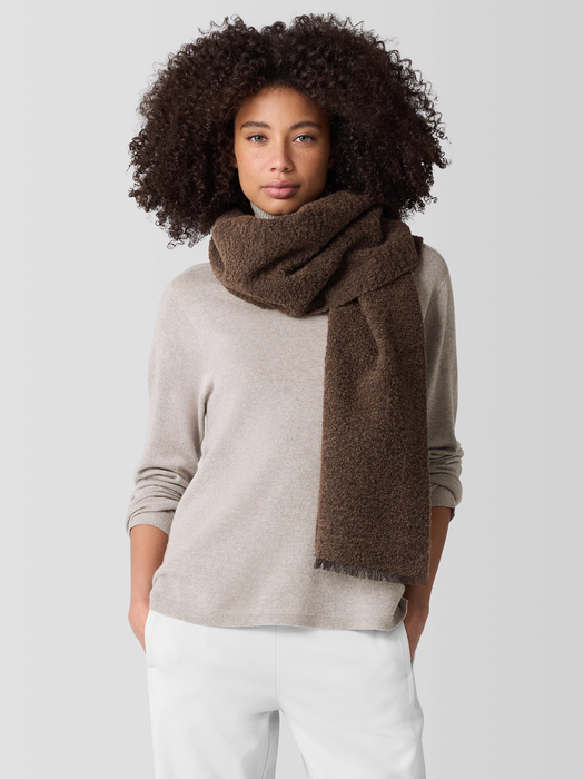 Fluffy Boucle Scarf - Eileen Fisher Outlet