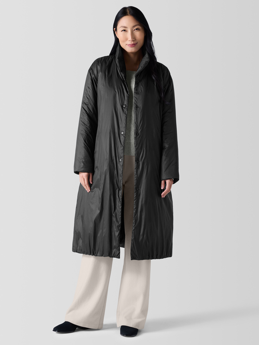 Eggshell Recycled Nylon Long Coat - Eileen Fisher Outlet